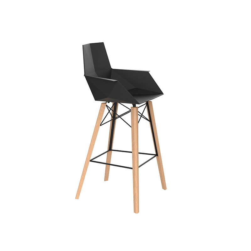 FAZ Holz Bar Stuhl mit Armlehnen, Ref. 54302
