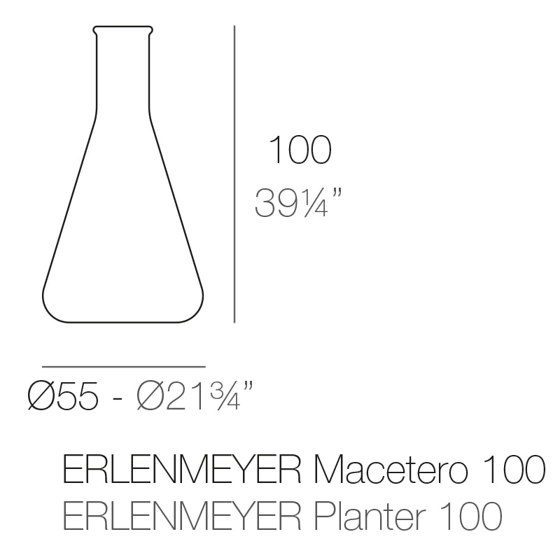 CHEMISTUBES ERLENMEYER Dm. 55x100 cm