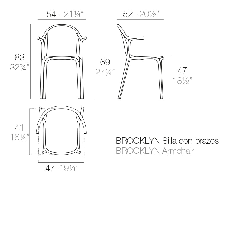 BROOKLYN CHAIR WITH ARMRESTS