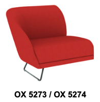 ORGANIX GEPOLSTERTES SOFA- rechter / linker Teil, schmal OX 5273 / OX 5274
