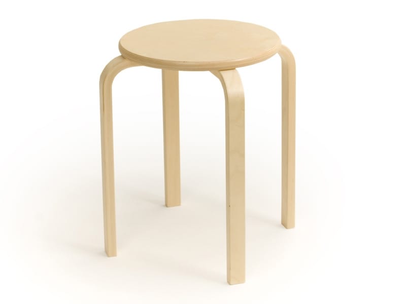 Classical STOOL, clear lacquered