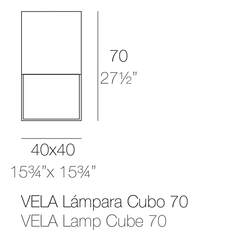 ​VELA CUBE Lampe 40x40x70