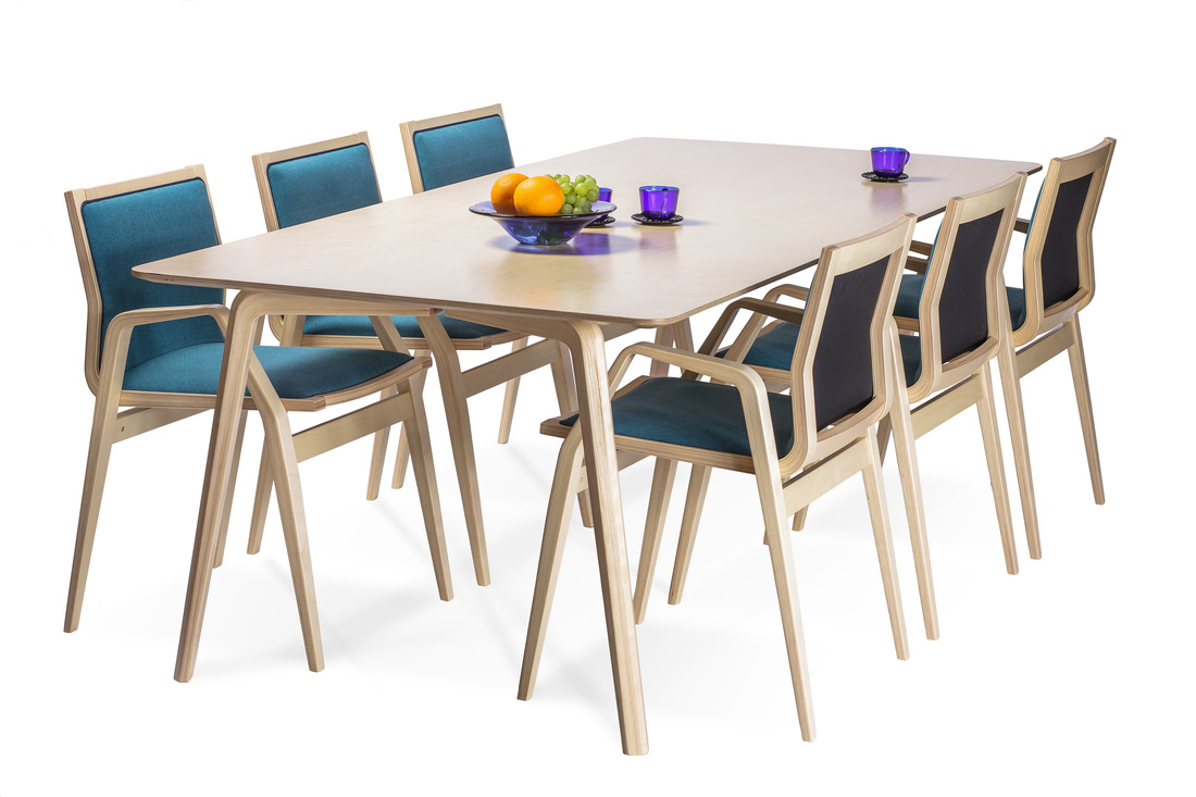 MILONGA Table and Chair Set, birch veneer