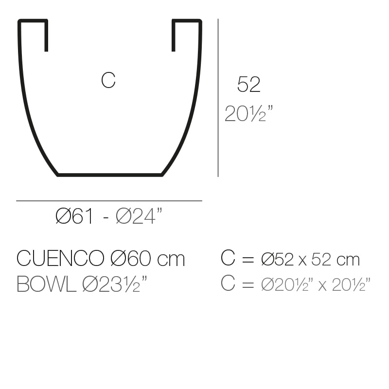 CUENCO (BOWL) POT Dm. 60x52 cm
