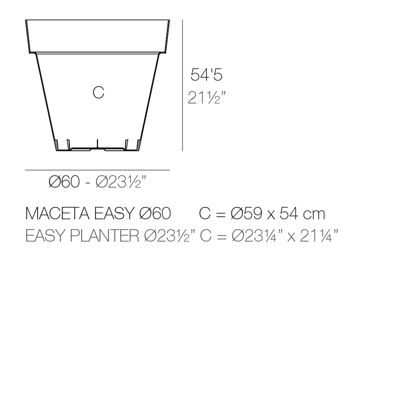 MACETA EASY PLANTER 60x54,5 cm