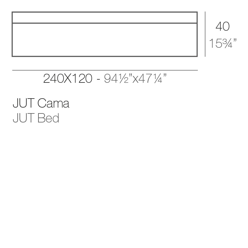 JUT CHILL BED 240x120x40 cm