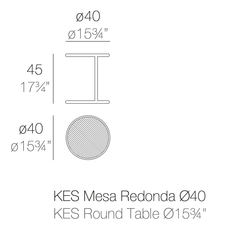 KES TABLE Dm. 40x45 cm