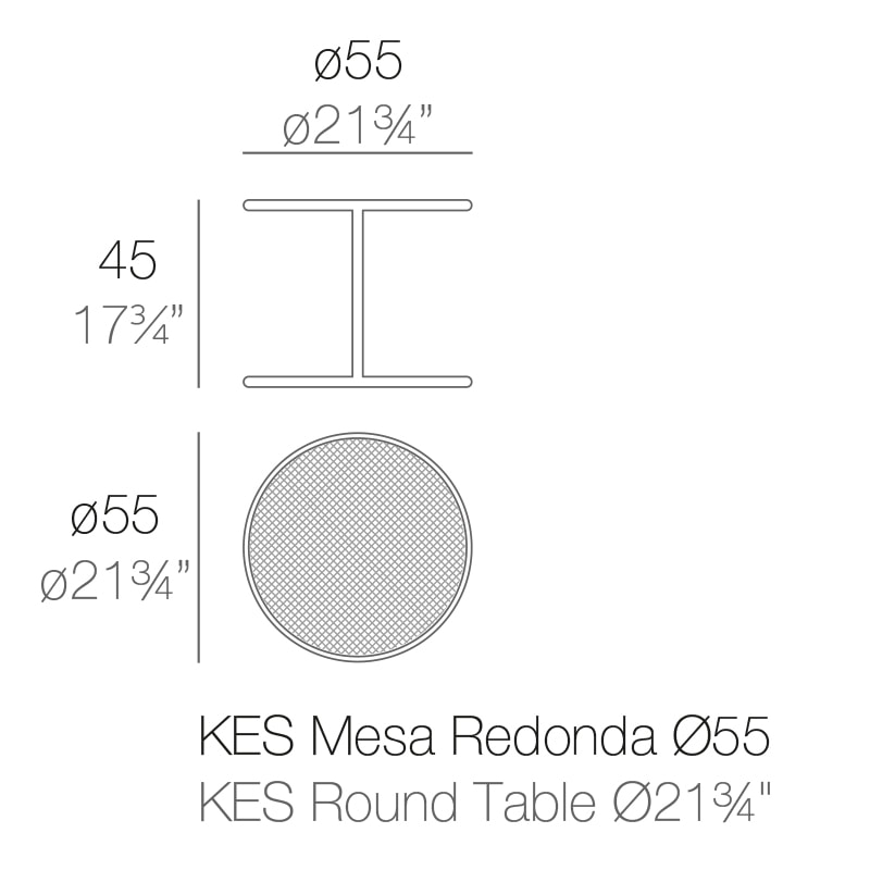 KES TABLE Dm. 55x45 cm