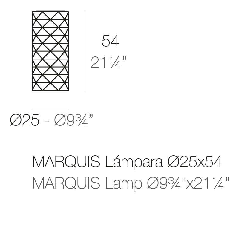 MARQUIS LAMPS Dm. 25x54 cm