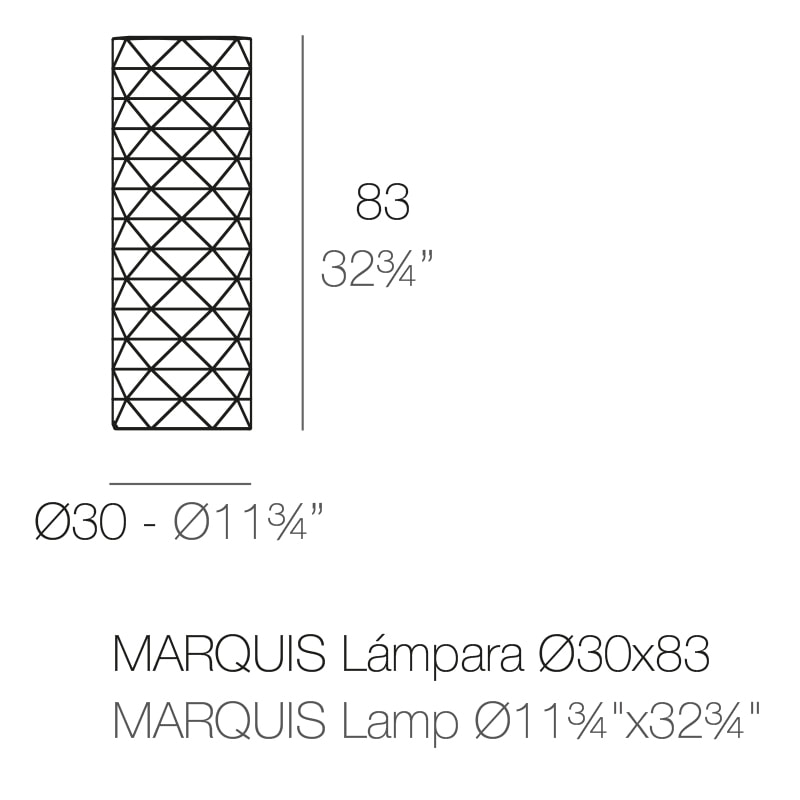 MARQUIS LAMPS Dm. 30x83 cm