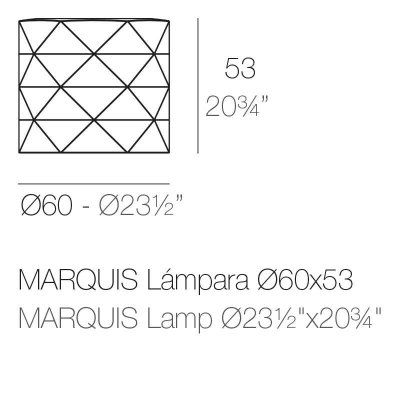 MARQUIS LAMPS Dm. 60x53 cm