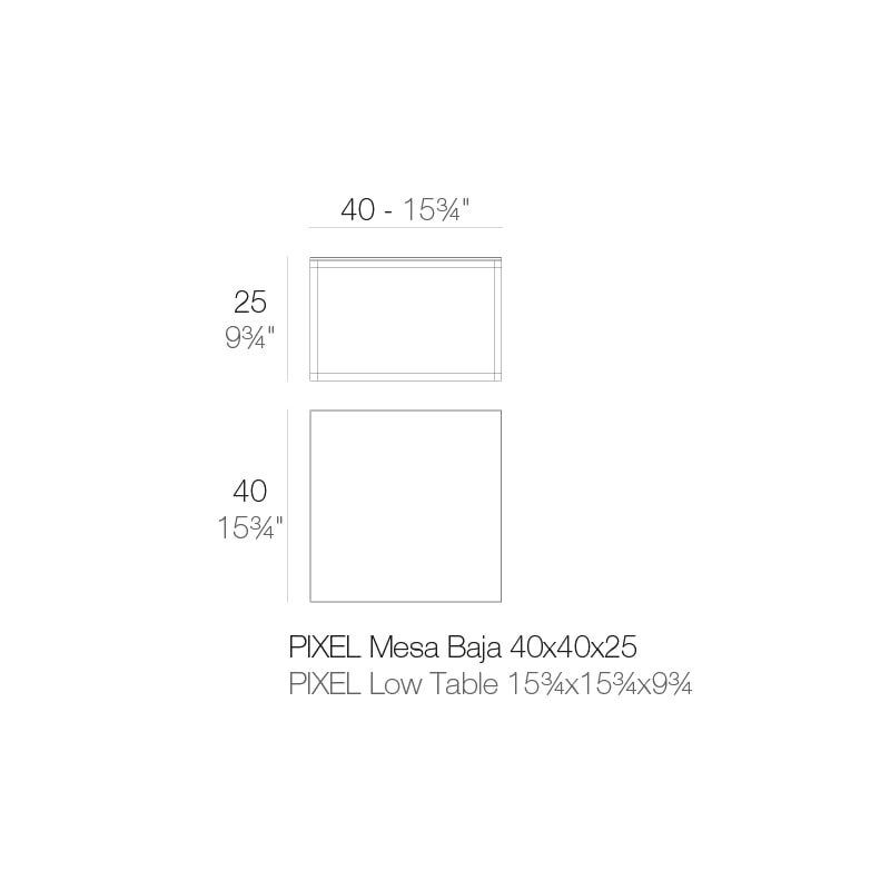 PIXEL Side table 40x40x25 cm