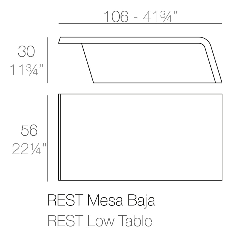 REST COFFEE TABLE 106x56x30 cm