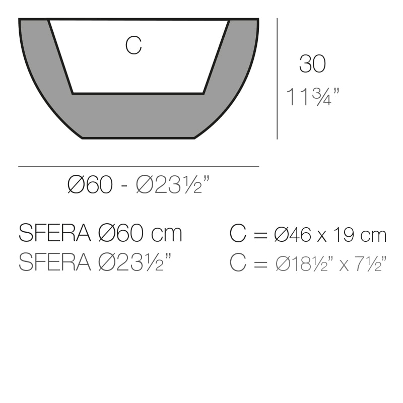 SFERA Dm. 60x30 cm