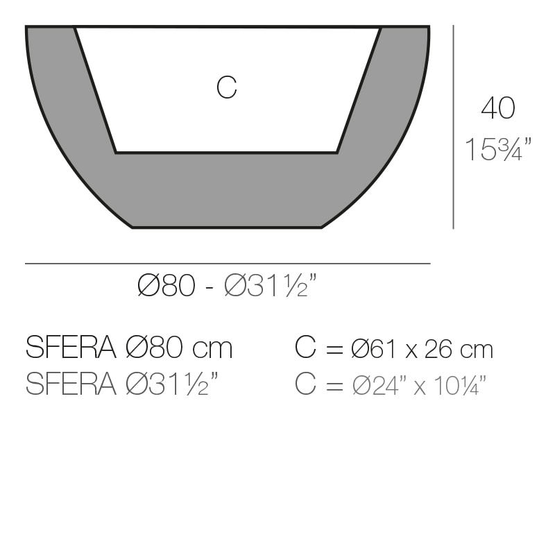 SFERA Dm. 80x40 cm