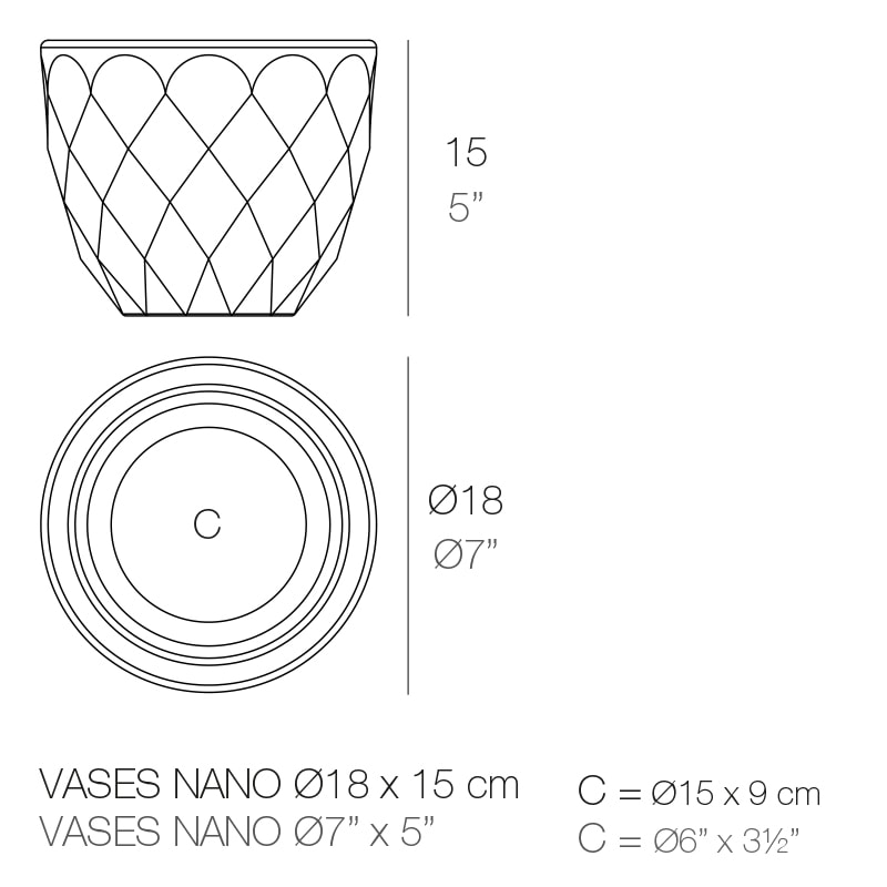 VASES NANO Dm. 18x15 cm