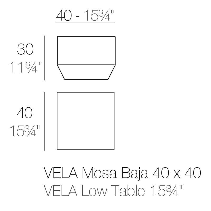 VELA COFFEE TABLE 40x40x30 cm