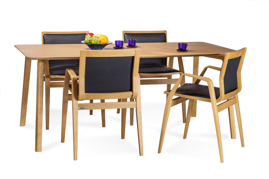 MILONGA Table and Chair Set, oak veneer