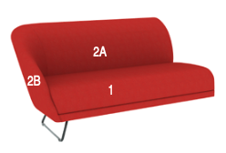 ORGANIX Sitzschale gepolstertes Sofa