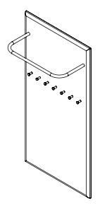 PILLOW GRID mit Garderobenstange für 6 Kleiderbügel und 7 Haken 160x80 cm