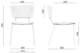 Maßbild Flexi Chair 125 Konferenzstuhl
