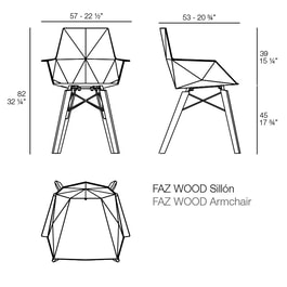 Faz Holz Stuhl mit Armlehnen