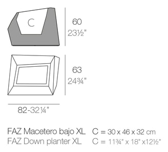 FAZ XL Pflanzengefäß​ 82x63x60