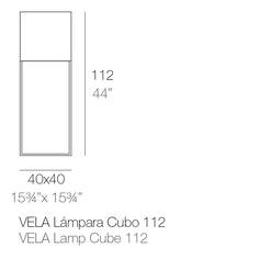 VELA CUBE Lampe 40x40x112 cm