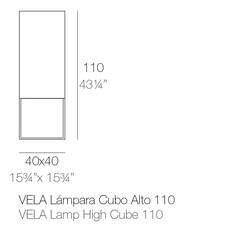 VELA HIGH CUBE Lampe 40x40x110 cm