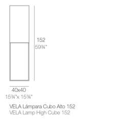 VELA HIGH CUBE Lampe 40x40x152 cm