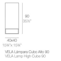 ​VELA HIGH CUBE Lampe 40x40x90 cm
