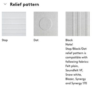 Relief pattern