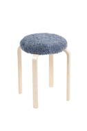 Classical STOOL with sheepskin cover