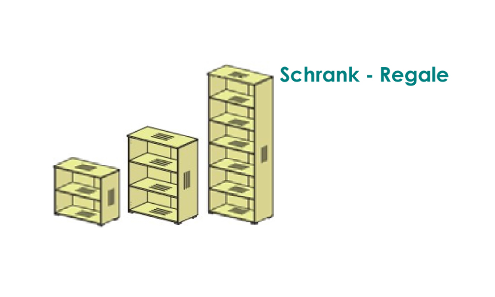 Schrank-Regale SMART Art. Nr. 76H001; 76H002 und 76H005