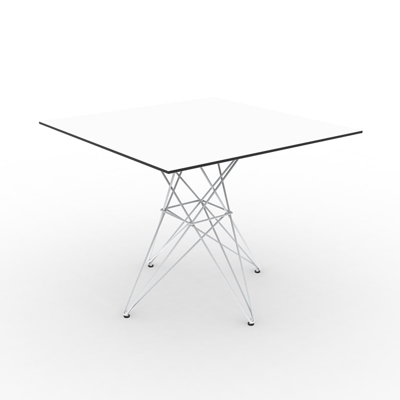 FAZ Tisch mit Edelstahl Gestell, H 72 cm, Ref. 54054C