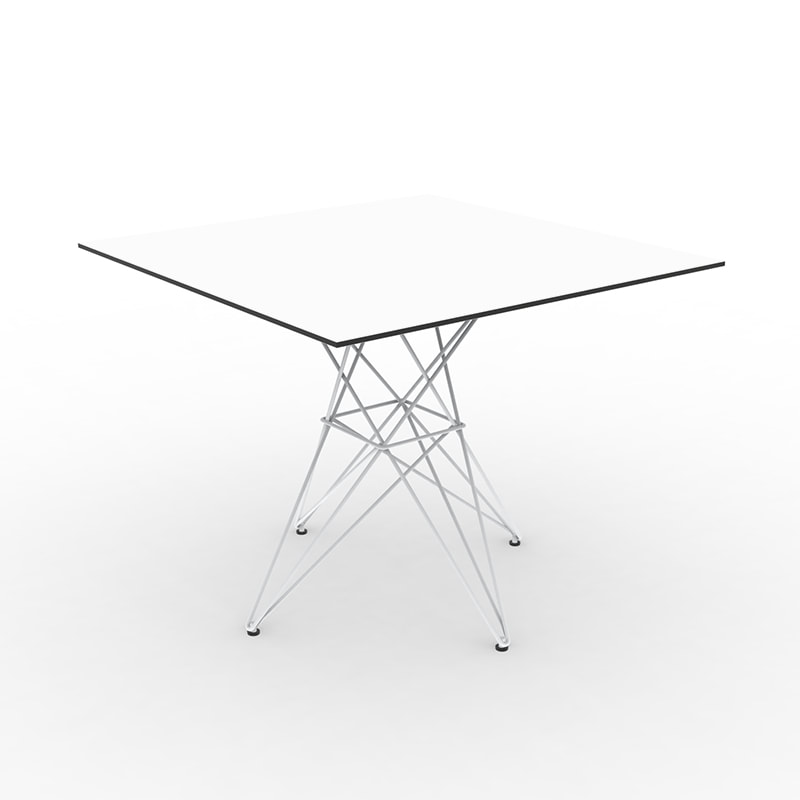 FAZ Tisch mit Edelstahl Gestell, H 72 cm, Ref. 54060C