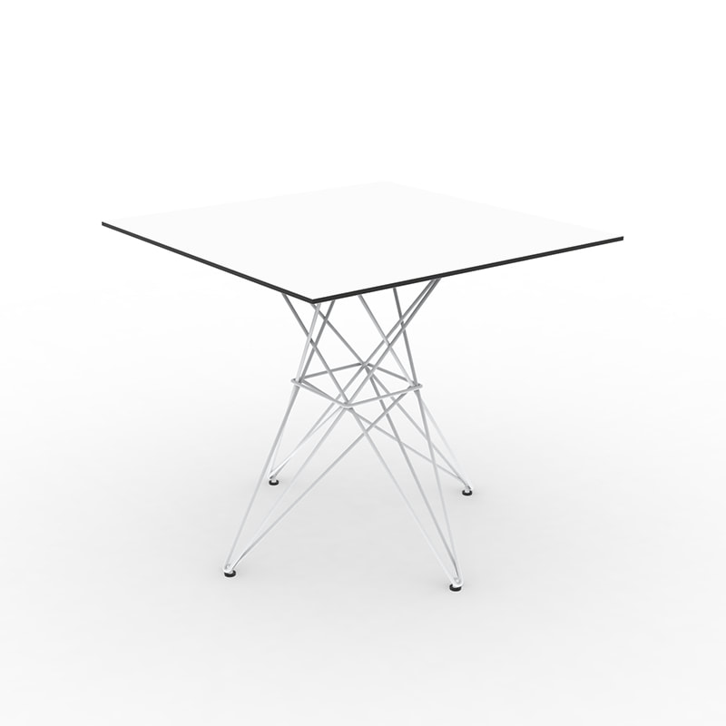 FAZ Tisch mit Edelstahl Gestell, H 72 cm, Ref. 54106C